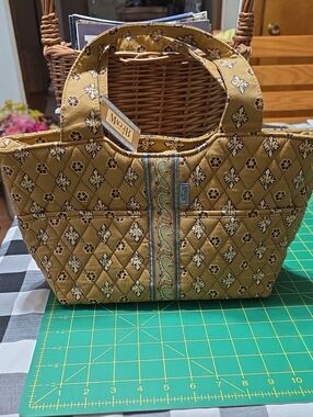Maggib Quilted Mustard Tote Bag